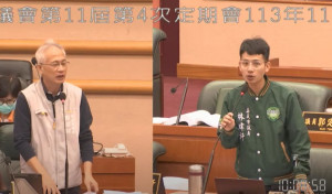 嘉義市議員林煒軒建議市府，應推動校園廚房安裝冷氣，並加強改善廚房通風系統／林詩涵翻攝