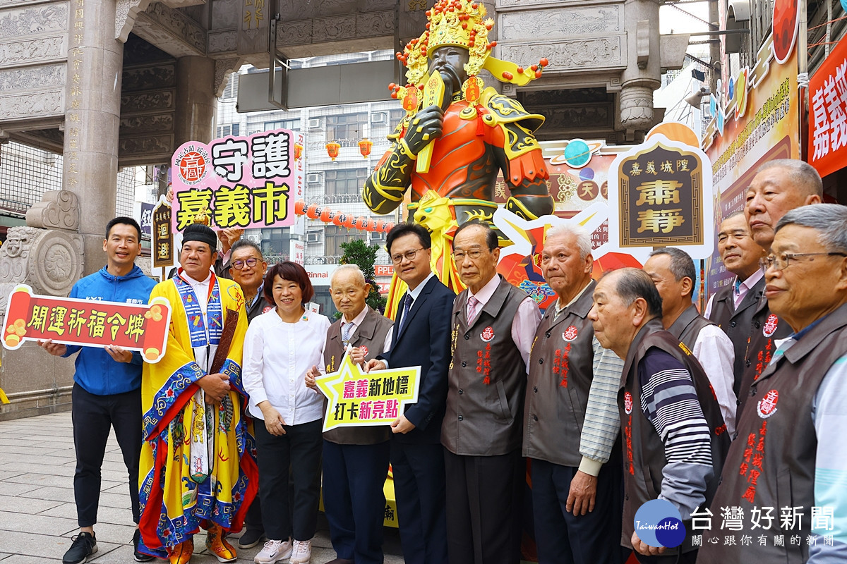 嘉義城隍廟新地標「天衛機神」今天正式啟用／嘉義市府提供