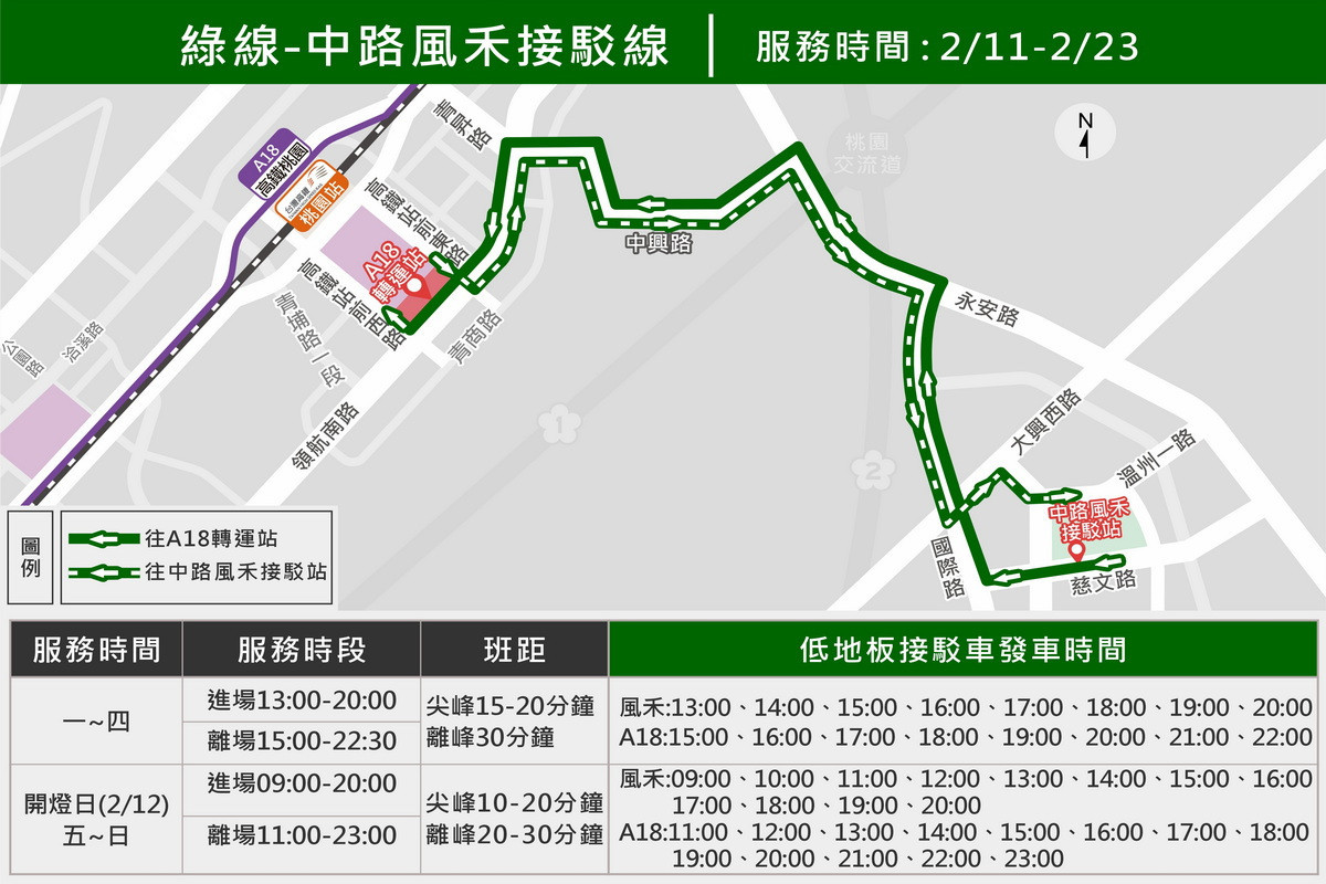 2025台灣燈會綠線-中路風禾接駁線。<br />
