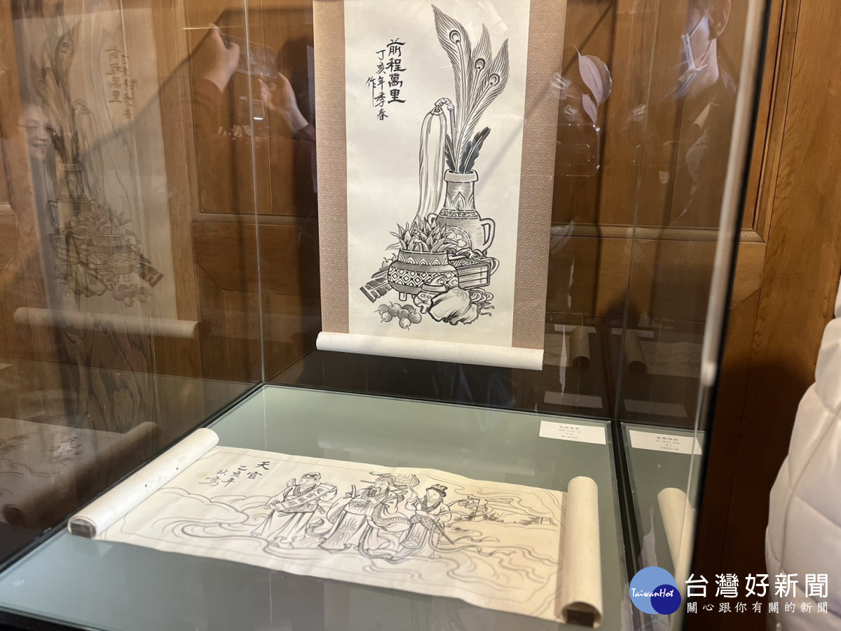 鶴棲別墅工藝展覽館展出陳穎派25件珍寶。圖／記者鄧富珍攝