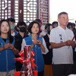 苗栗縣府為國中會考祈願　鍾東錦與師生同心祝福