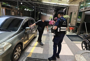 蘆竹警開道協助病危民眾火速送醫。