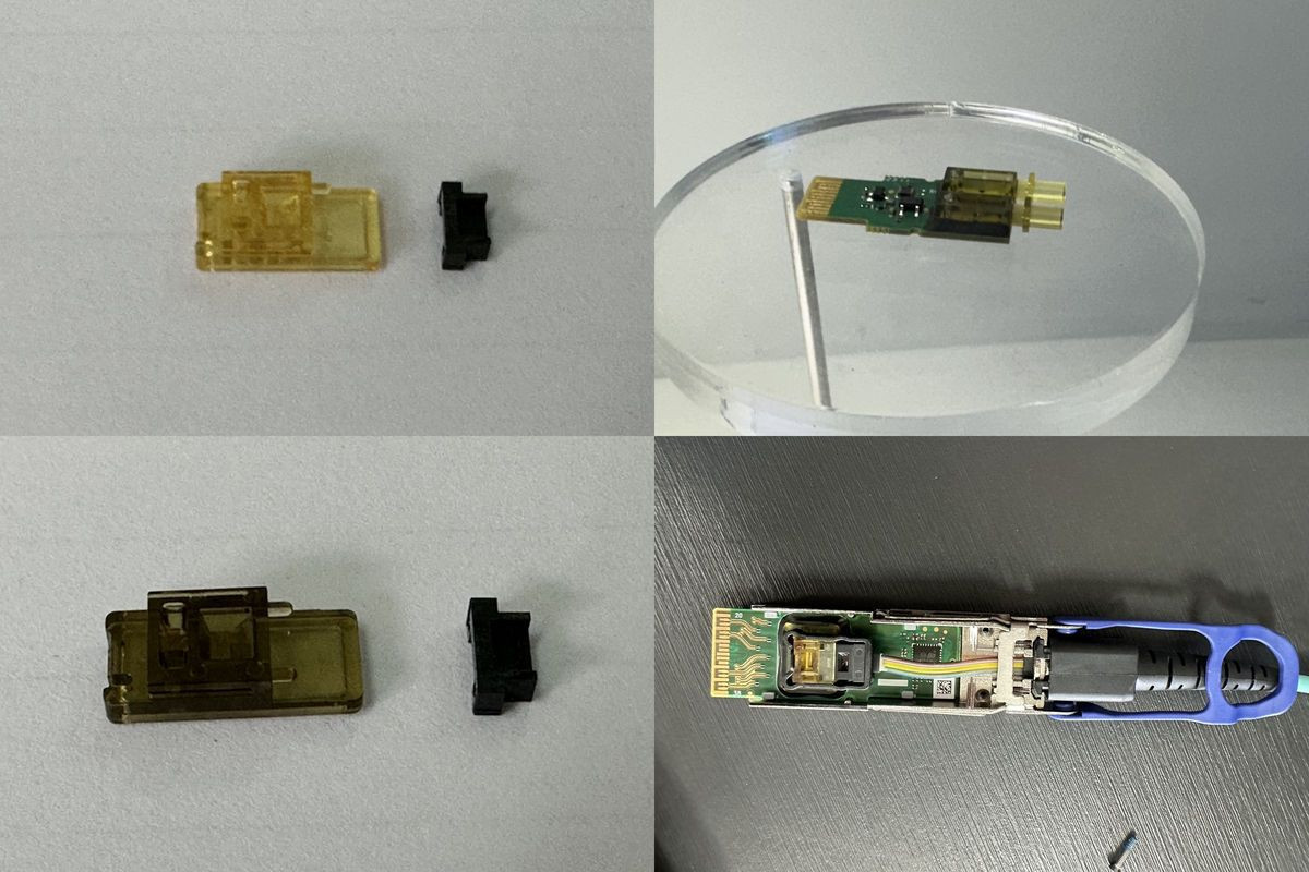 高準精密與客戶合作，在光通訊領域上，研發出光纖模組。