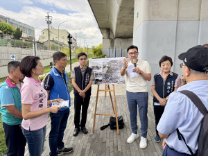 立法院副院長江啟臣推動「綠空廊道」串聯「東、后豐自行車道」 。