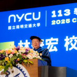 陽明交大林奇宏校長以「信心、學習、信念」六字送給畢業生。
