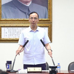 中國國民黨黨主席朱立倫（中）。（圖／翻攝自中國國民黨Facebook直播）