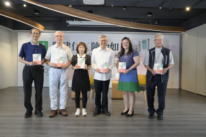 由左而右貴賓：楊育正、林信男、蕭富元、陳建仁、陳怡如、洪山川