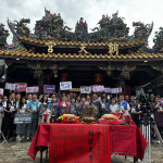 電影「農曆三月二十三」在北港朝天宮前廣場舉辦開鏡儀式／警方提供