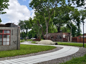 建國二村園區環狀步道與既有建築設施／翻攝照片