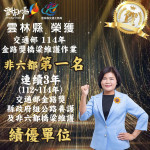 雲林縣政府連三年獲交通部最高榮譽「金路獎」／雲林縣政府提供