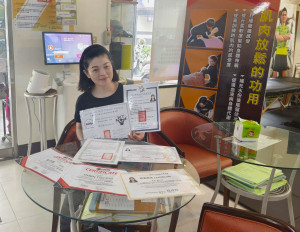 沒運動習慣的子淇，透過勞動部產投課程的訓練，考取多張運動健身相關證照