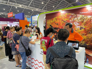 退輔會清境農場於參加「新加坡秋季旅展」及觀光推廣活動。（清境農場提供）
