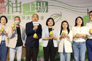 雲林縣政府19日於立法院舉辦「雲林禮讚 柚上場」雲林縣農產推廣記者會／雲縣府提供