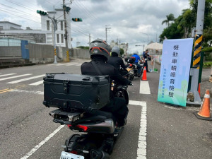 南投縣台中市與彰化縣環保局聯合辦理稽查噪音車專案。（環保局提供）