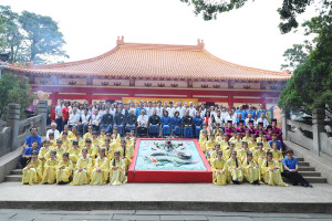 嘉義市今天在嘉義公園孔廟舉行各界紀念大成至聖先師2575週年誕辰釋奠典禮／嘉義市府提供