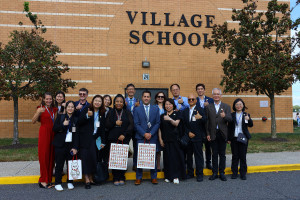 嘉義市府團隊在美東時間10月7日前往紐澤西州學區參訪2所小學及1所中學／嘉義市府提供