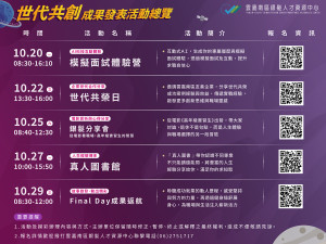 雲嘉南區銀髮人才資源中心世代共創成果發表