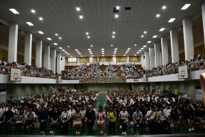 彰化市友好城市日本小松市的高校生來台和彰化女中進行教育文化交流相見歡。圖／記者鄧富珍翻攝