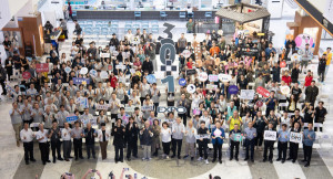 嘉義市政府今天在市府中庭舉辦「320+1嘉義市城市博覽會」記者會／嘉義市府提供