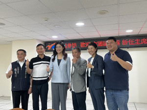 鄭麗文出席南投縣感恩餐會。（記者扶小萍攝）