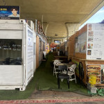 台鐵潭子車站前站商場被地方痛批成「爛尾貨櫃市集」、「難民窟」。