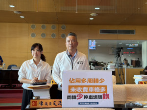 市區畫車格卻不收費 陳文政議員批長期佔用0周轉率