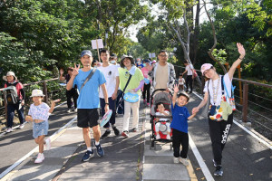 嘉義市府衛生局響應全民健走日在「嘉油鐵馬道」舉辦健走活動／嘉義市府提供