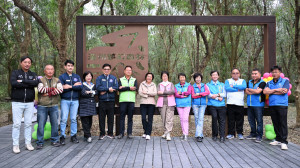 溪州公園森林木棧道煥新登場，新增多項特色設施打造夢幻森林步道，今舉行啟動儀式。圖／記者鄧富珍翻攝