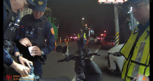 新竹市警察局首日執行路檢盤查勤務。