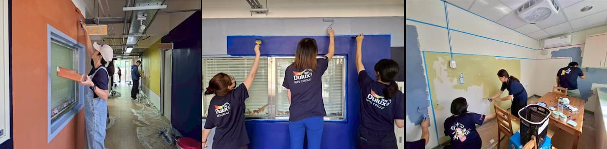 由得利塗料總經理何琪婷帶領職員們透過改造場域實踐企業社會責任。