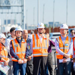 張市長實地視察中豐交流道工程進度。