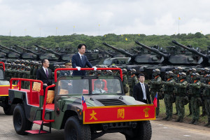 賴清德總統於10月31日主持「陸軍裝甲第五八四旅聯兵三營換裝M1A2T戰車成軍典禮」。（圖／資料照片，圖源：總統府Flickr）