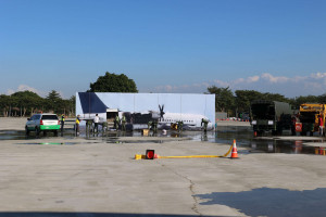 雲林縣政府今(2)日與嘉義縣政府及嘉義航空站在雲林高鐵特定區共同舉辦「114年度場外空難災害聯合防救演習」／林詩涵翻攝