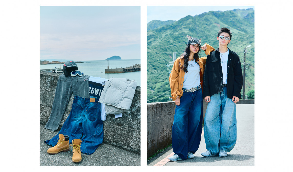 25秋冬新品-橘標-彎刀丹寧褲，讓你酷帥有型！