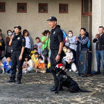 緝毒到小學展示。林重鎣攝