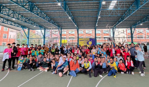 竹山鎮公所舉辦匹克球賽，參與各組選手非常踴躍。（竹山鎮公所提供）