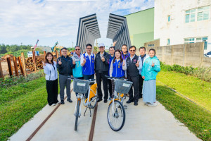 臺鐵林口線路廊活化工程（第五期）竣工大合照。