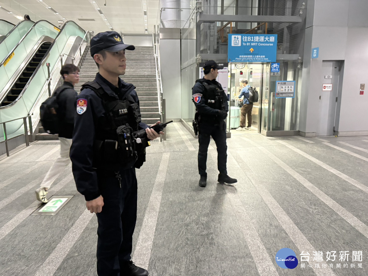 桃園機捷全面升級維安、霹靂小組進駐戒備。