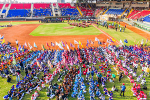 第28屆諸羅山盃國際軟式少年棒球邀請賽今天在嘉義市立棒球場隆重開幕/嘉義市府提供