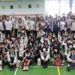 營北國中師生歡迎栗原市20名親善大使與老師。（ 記者扶小萍攝）