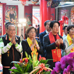 溪湖24年一科七朝清醮登場，賴清德總統參香祈願國泰民安。圖／彰化縣政府提供