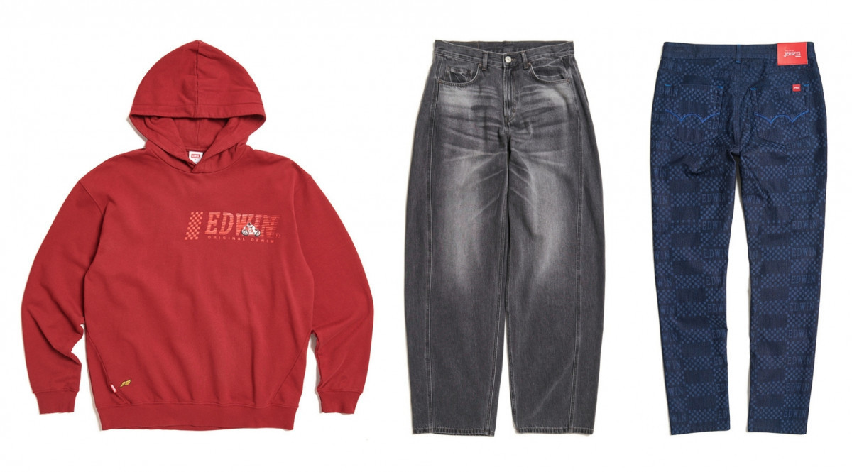 秋冬熱銷新品推薦－經典紅帽 T、剪接丹寧寬褲、滿版 LOGO 迦績款。