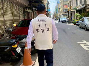 國民黨嘉義市議員陳家平今天宣布退出黨內初選。(圖／記者陳致愷翻攝)