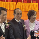 臺灣道教學院籌備處假外埔區無極三清總道院，舉辦研討如何弘揚道教文化及提升國人宗教素養等事宜，創辦人前立法院長王金平與立委楊瓊瓔接受訪問，說明成立臺灣道教學院之宗旨。（記者陳榮昌攝）