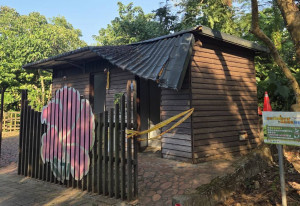 丹娜絲颱風重創嘉義市，目前全市仍有諸多災損設施尚待修復。(圖／記者陳致愷翻攝)