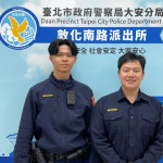 警員賴柚融(左)劉定融(右)。（圖／台北市警局大安分局提供）