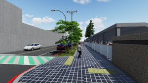 富禮國中通學步道完工模擬圖。