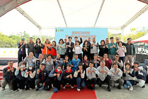 嘉義市府21日在北香湖公園辦理污水系統第一期第8、9標工程竣工典禮／嘉義市府提供