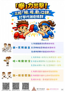 「拳」力出擊！竹市推「檢、吃、動」健康拳 打擊代謝症候群