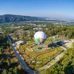 期待中的氦氣球曝光。（縣府提供）